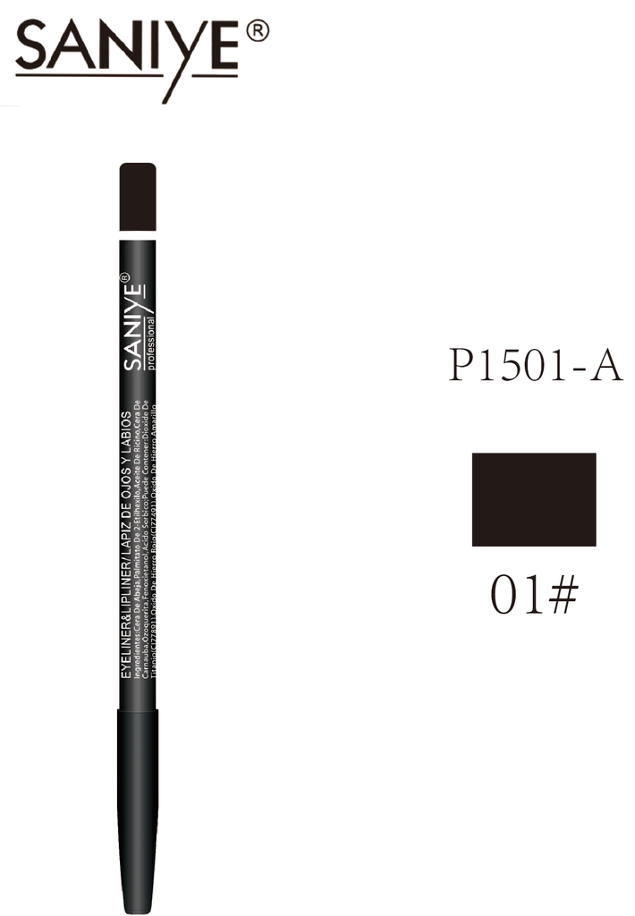 Lápiz delineador nacarado 15cm (punta con color/tapa plástica negra)