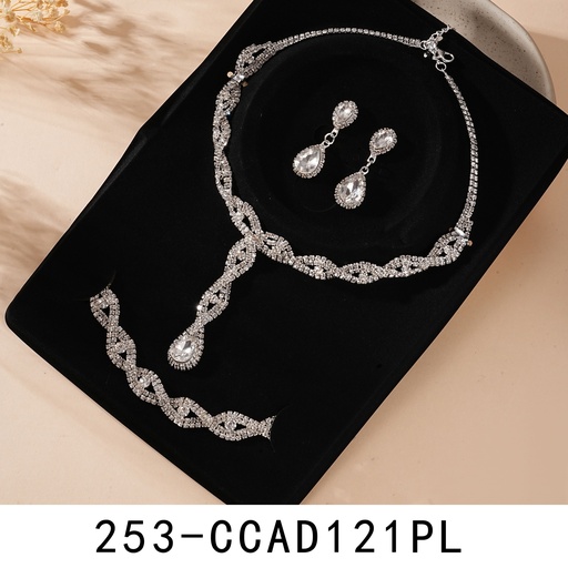 [253-CCAD121PL] collar y aro y pulsera