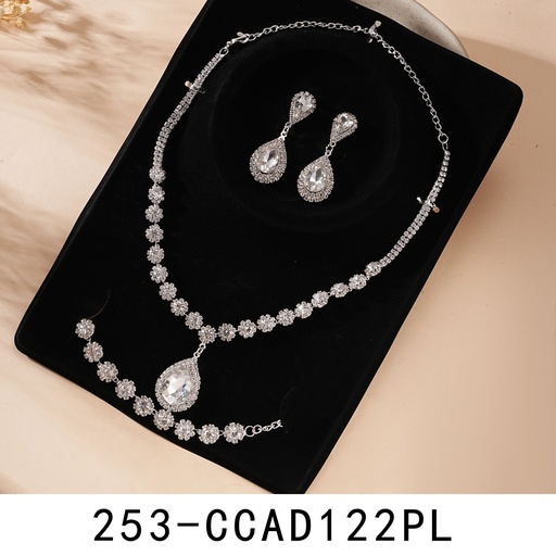 [253-CCAD122PL] collar y aro y pulsera