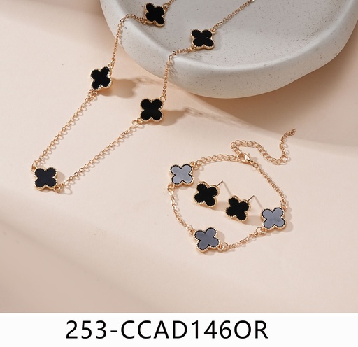 [253-CCAD146OR] collar y aro y pulsera