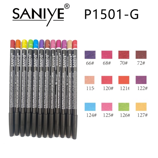 [P1501-G] Lápiz labial/delineador 15cm (punta con color/tapa plástica negra)