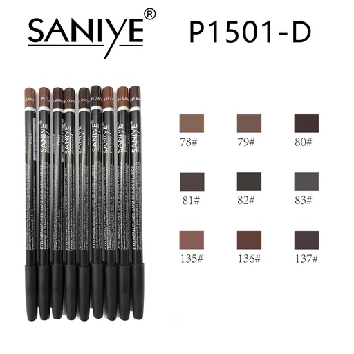[P1501-D] Lápiz labial/delineador 15cm (punta con color/tapa plástica negra)