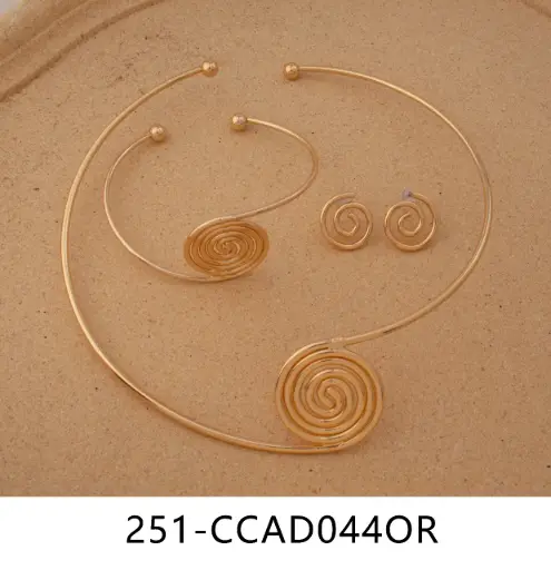 [251-CCAD044OR] Collar y aro y Pulsera